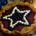 Red, White and Blueberry Cheesecake