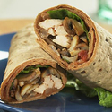 Flatout Mushroom and Chicken Fajita Wraps