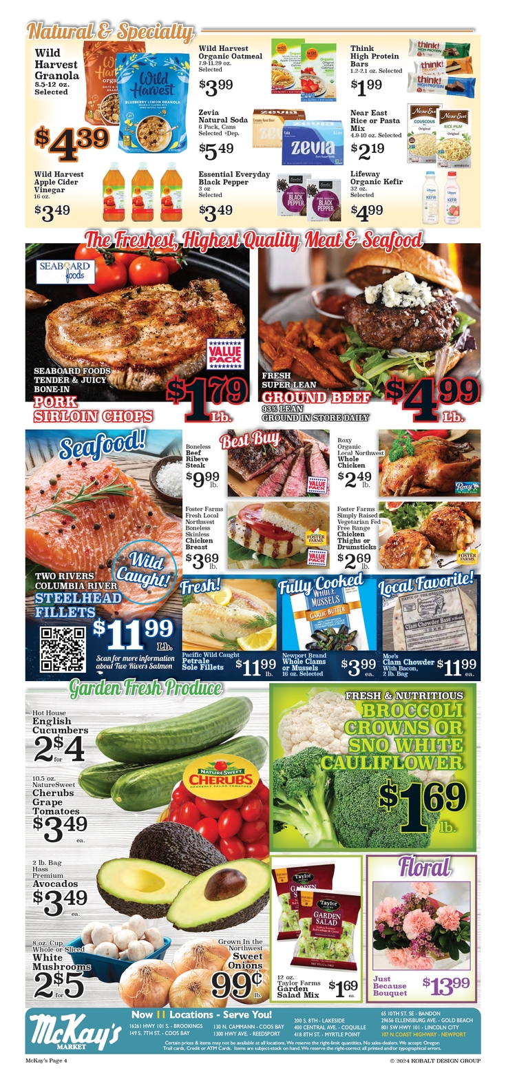 Print Weekly Specials McKay's Market Newport 107 N. COAST HWY