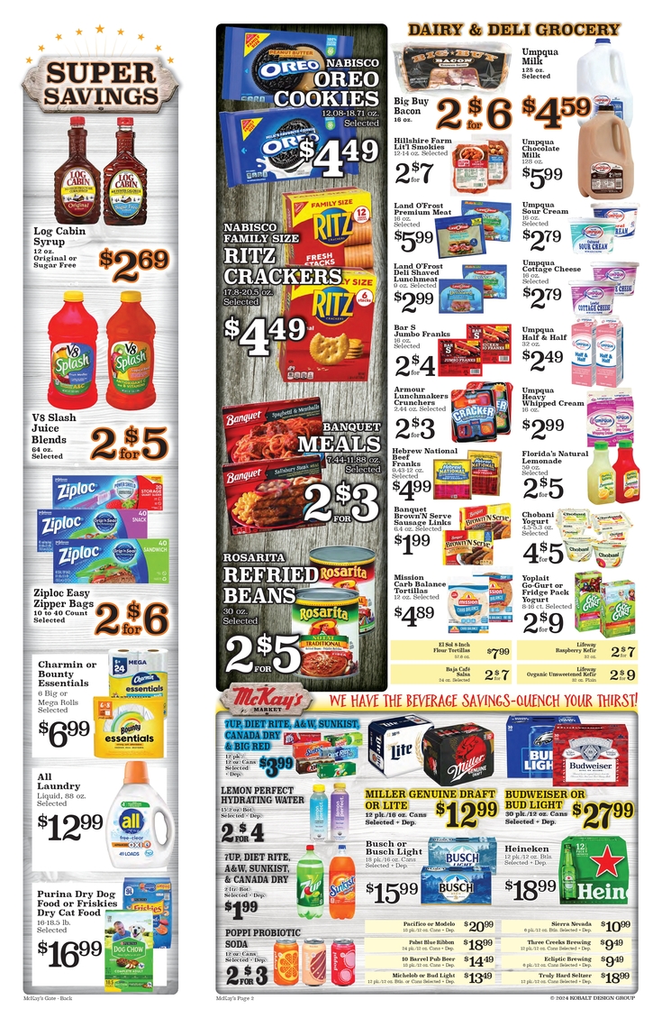 Print Weekly Specials McKay's Market Lincoln City 801 S.W