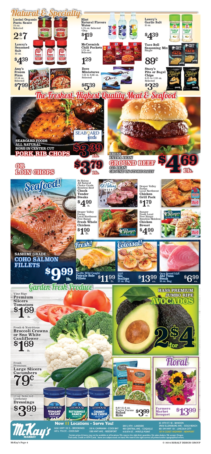 Print Weekly Specials McKay's Market Lincoln City 801 S.W