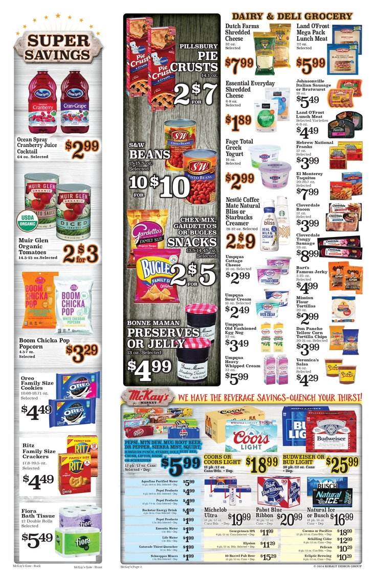 Print Weekly Specials McKay's Market Bandon 65 10th Street SE