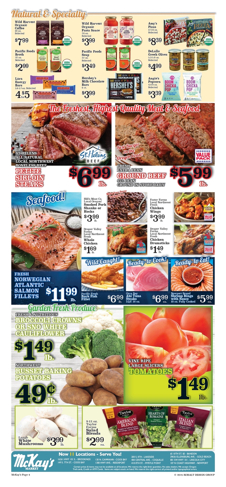 Print weekly specials mckay s market coos bay 149 s 7th street